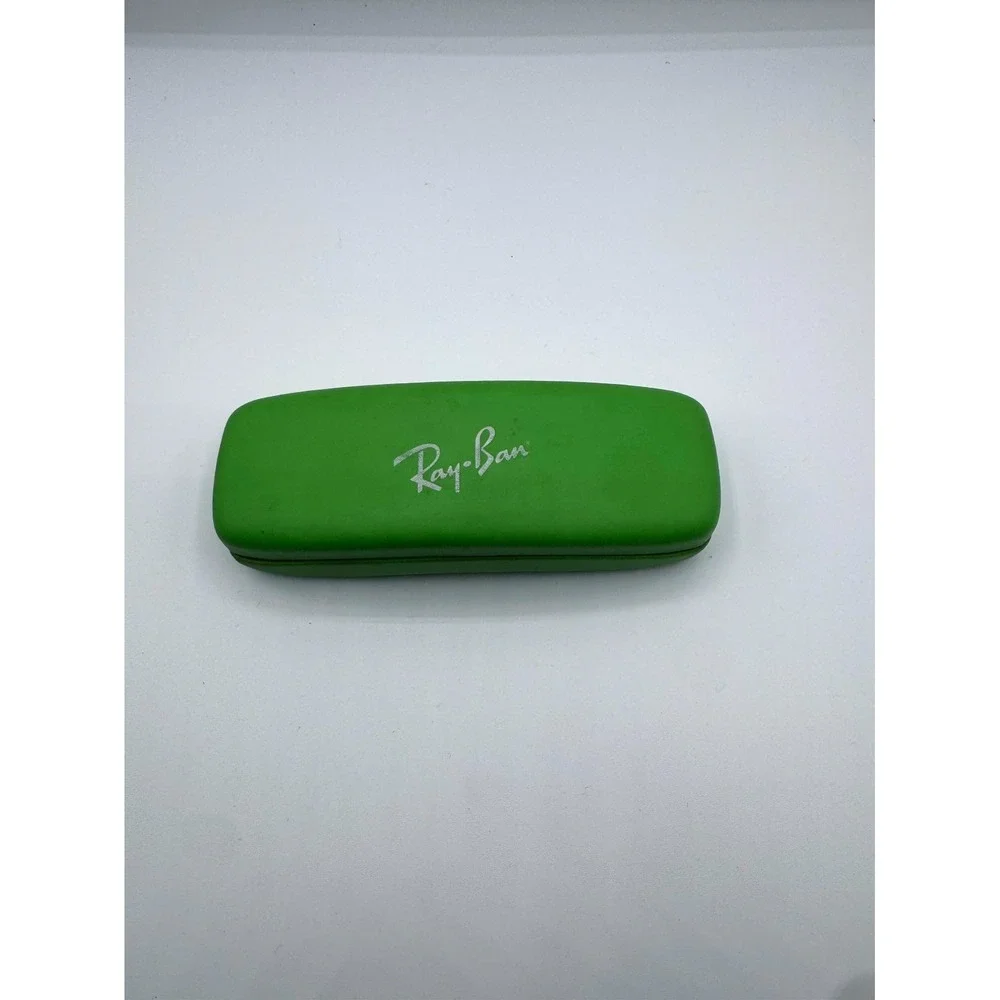 Ray-Ban Eyeglasses Sunglasses Hard Leather Clamshell Green Case w/ Red Interior